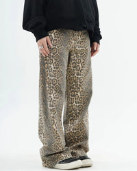 High Rise Wide Leg Denim Trousers