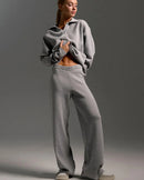 Polo Neck Sweater & Wide Leg Pants Set