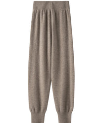 Merino Wool High-Waist Knit Trousers