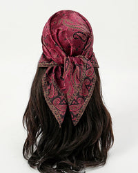 Printed Square Scarf Shawl & Headband