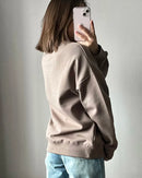 Loose-Fit Pure Cotton Pullover Sweatshirt