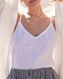 Cotton And Linen V-Neck Camisole