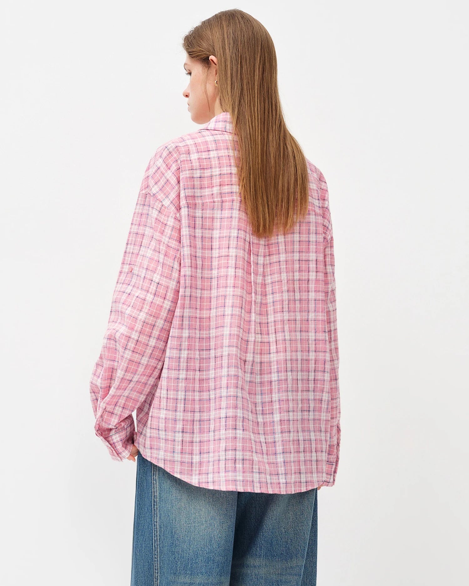 Casual Retro Plaid Shirt Jacket