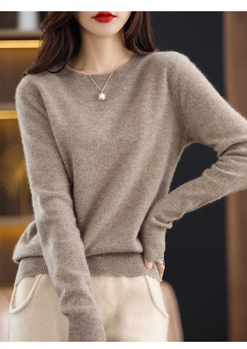 Soft Cashmere Knit Crew Neck Pullover