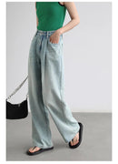 High Waisted Wide Leg Denim Pants