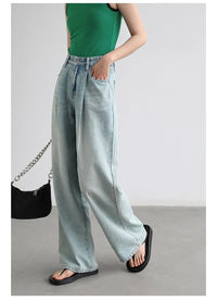 High Waisted Wide Leg Denim Pants