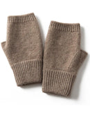 Cashmere Knit Fingerless Wrist-Warmers