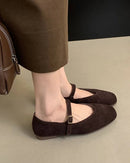 Stylish Low-Cut Lace-Up Round-Toe Flat Shoes