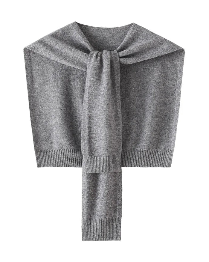 Merino Wool Knitted Shawl Cape
