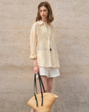 Casual Loose Single-Breasted Long-Sleeved Shirt