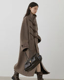 Horn Button Wool Blend Coat