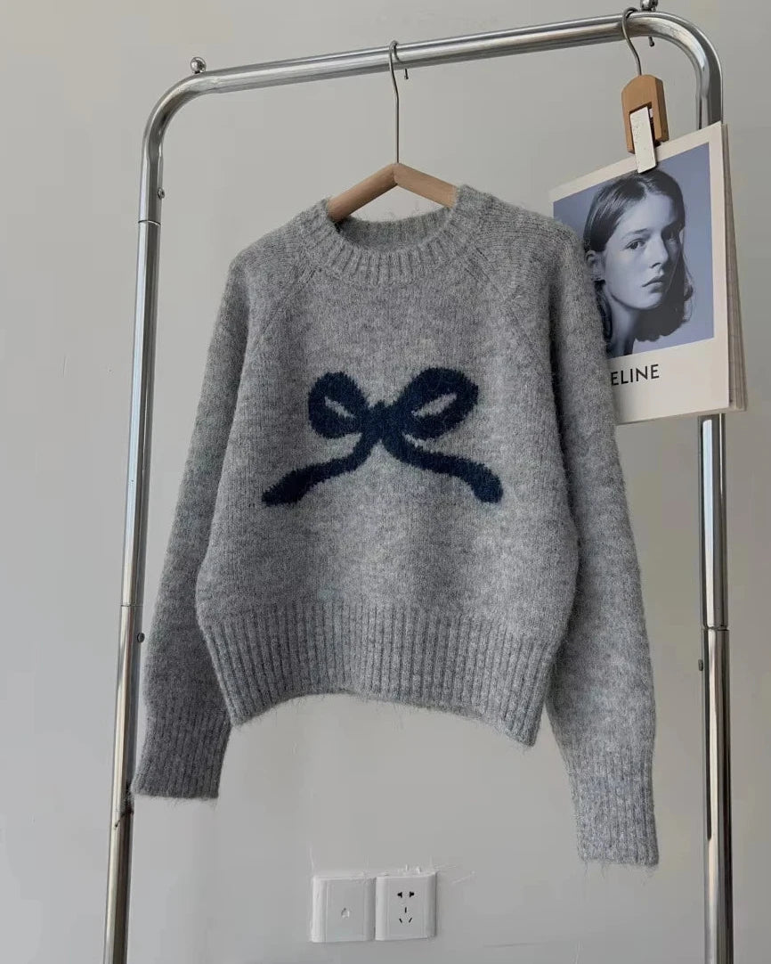 Bow Detail Knit Pullover