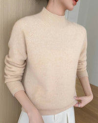 Pure Cashmere Half-Turtleneck Pullover