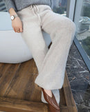 Cashmere Knit Wide Leg Pants