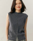 Cashmere Pullover Knitted Sleeveless Sweater Vest