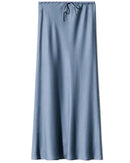 Satin A-Line Maxi Skirt