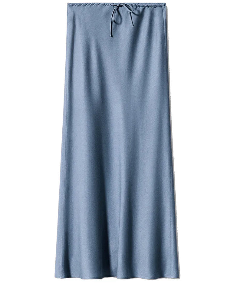 Satin A-Line Maxi Skirt