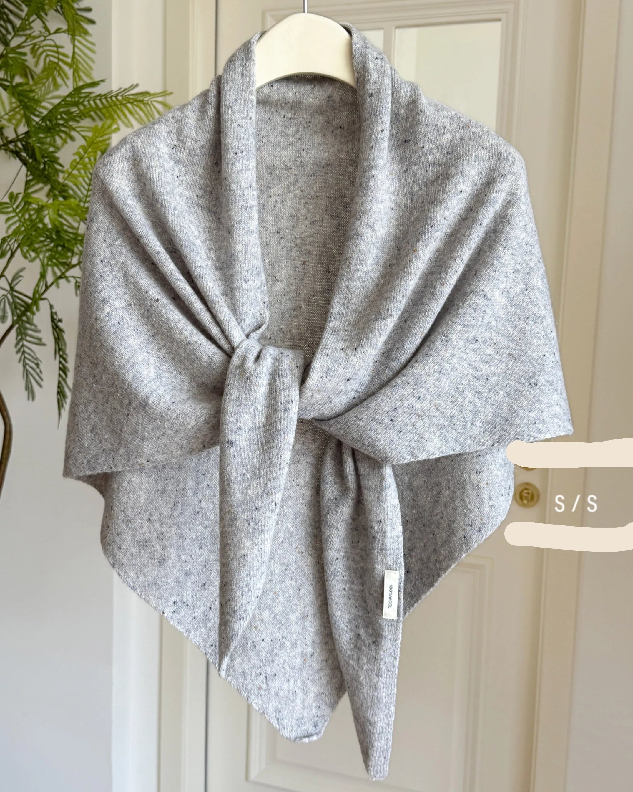 Wool Oversized Triangle Shawl Scarf