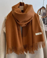 Faux Cashmere Tassel Wrap Scarf
