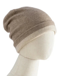 Two-Tone Cashmere Wool Beanie