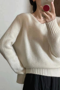 V-neck Pure Cashmere Sweater