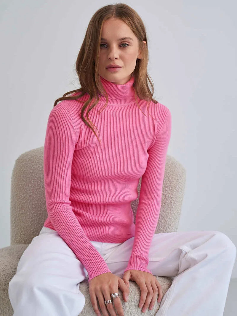 Knitted Basic Turtleneck Sweaters