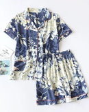 Floral Print Short-Sleeve Pajama Set