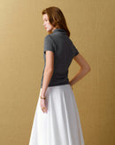 Wool Blend Mock Neck Knit Top