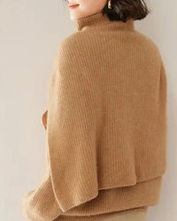 Cashmere Turtleneck Knitted Shawl Scarf