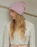 Rolled-Edge Wool Slouch Beanie