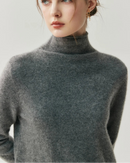 Cashmere Reversible Turtleneck Cardigan Sweater