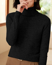 Classic Wool Turtleneck Pullover Sweater
