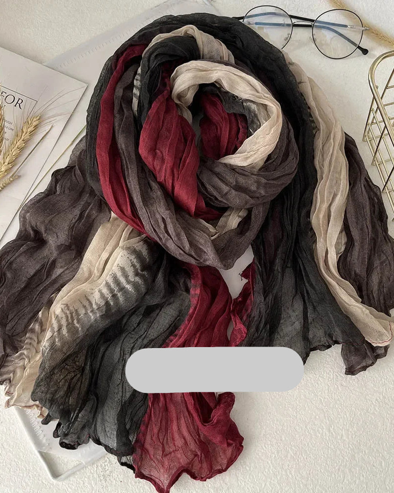 Pleated Long Scarf Shawl