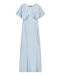 Summer Satin Pleated Midi Dress