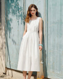 Sleeveless Fashion Waist-Defining Dress