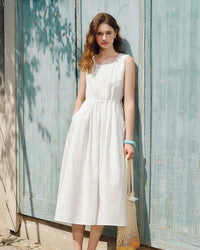 Sleeveless Fashion Waist-Defining Dress