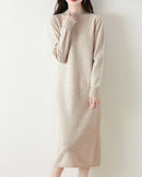 Merino Wool Mock Neck Knit Dress