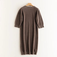 Cashmere Half Sleeve Sweater Dress