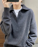 Merino Wool Polo Neck Sweater