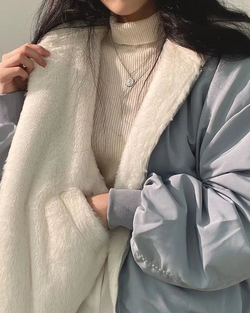 Double-Layer Thicken Hooded Parka