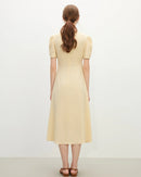 New Slim-Fit Drawstring High-Waisted A-Line Dress