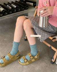 Cashmere Cotton Thermal Crew Socks