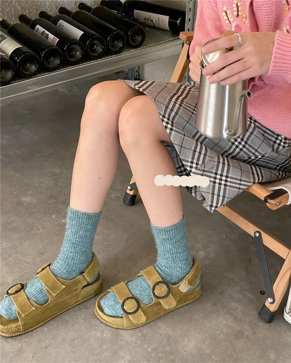 Cashmere Cotton Thermal Crew Socks