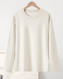 Relaxed Cotton Long Sleeve Essential Tee