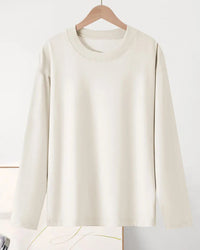 Relaxed Cotton Long Sleeve Essential Tee