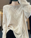 Crochet Hollow Knit Wool Sweater