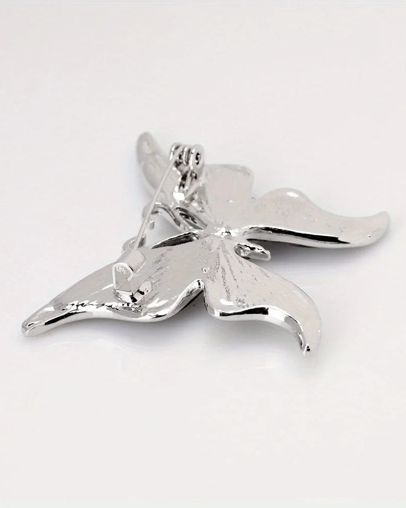 Exquisite Butterfly Shell Brooch