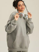 Loose Solid Color Hoodie