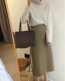 Relaxed Wool Turtleneck Sweater
