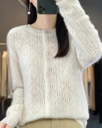 Thick Button-Front Merino Wool Cardigan
